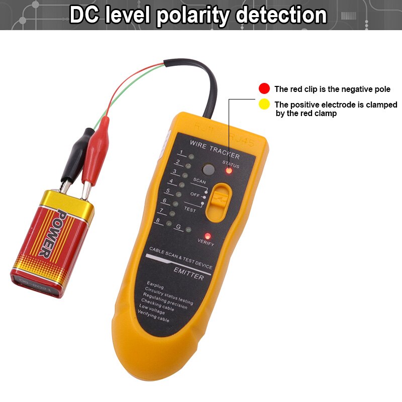 LAN Network Cable Tester Diagnose Tone Cat5 Cat6 RJ45 UTP STP Line Finder RJ11 Phone Telephone Wire Tracker Tracer