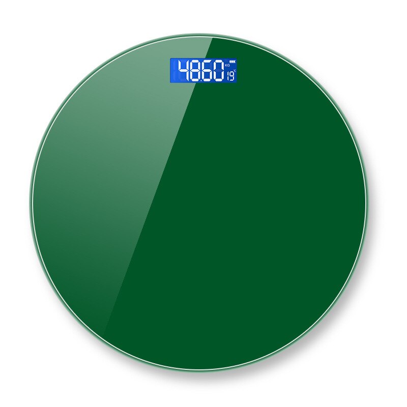 Home Charging Electronic Scale Intelligent Weighing Scale Increases Precision Round Scale Body Scale Health Weight Loss Meter: green