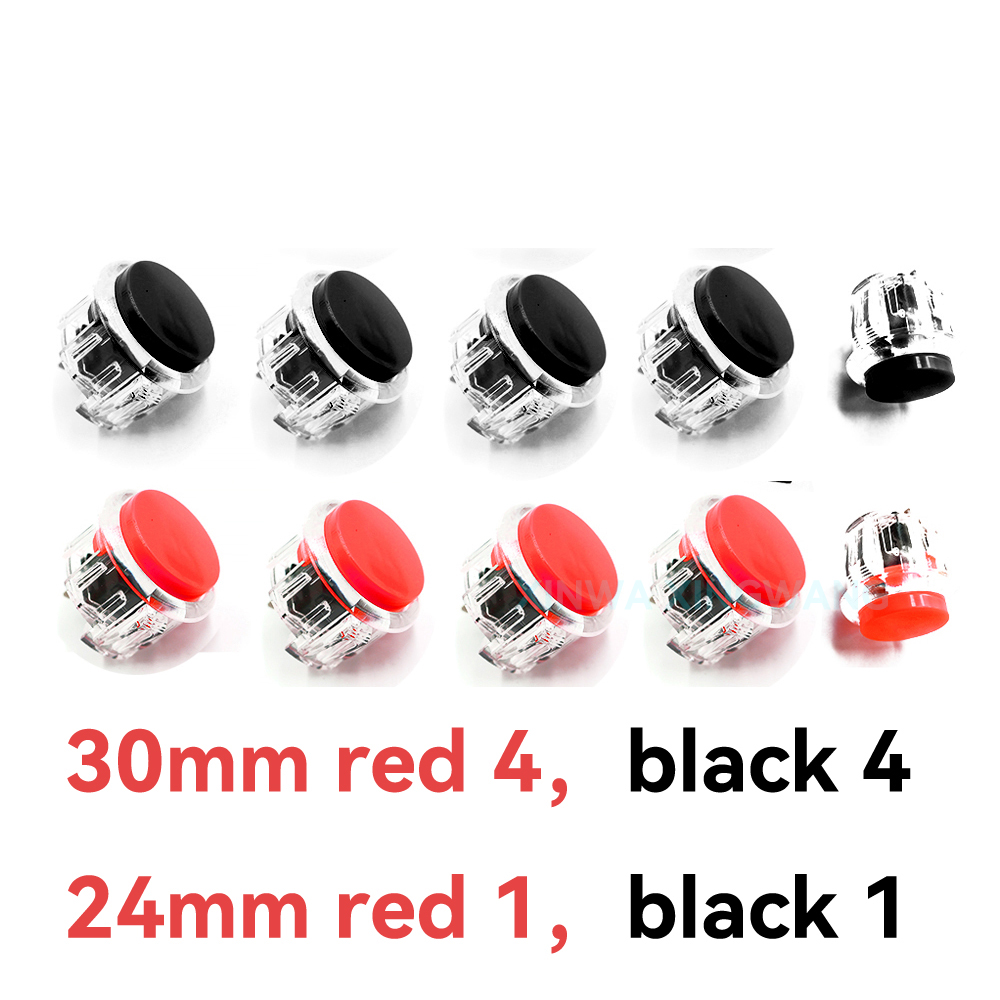 10 pçs 24mm 30mm botão interruptor de partida do jogo para copiar caixa sanwa máquina jogo arcade joystick console zero atraso placa diy: Verde claro