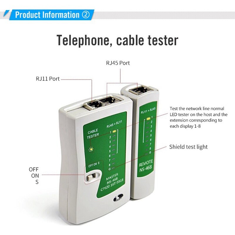 8 In 1 RJ45 Netwerk Kabel Tester Crimper Krimptang Set Netwerk Kabel Tang Combinatie Netwerk Gereedschap Reparatie Tool Set