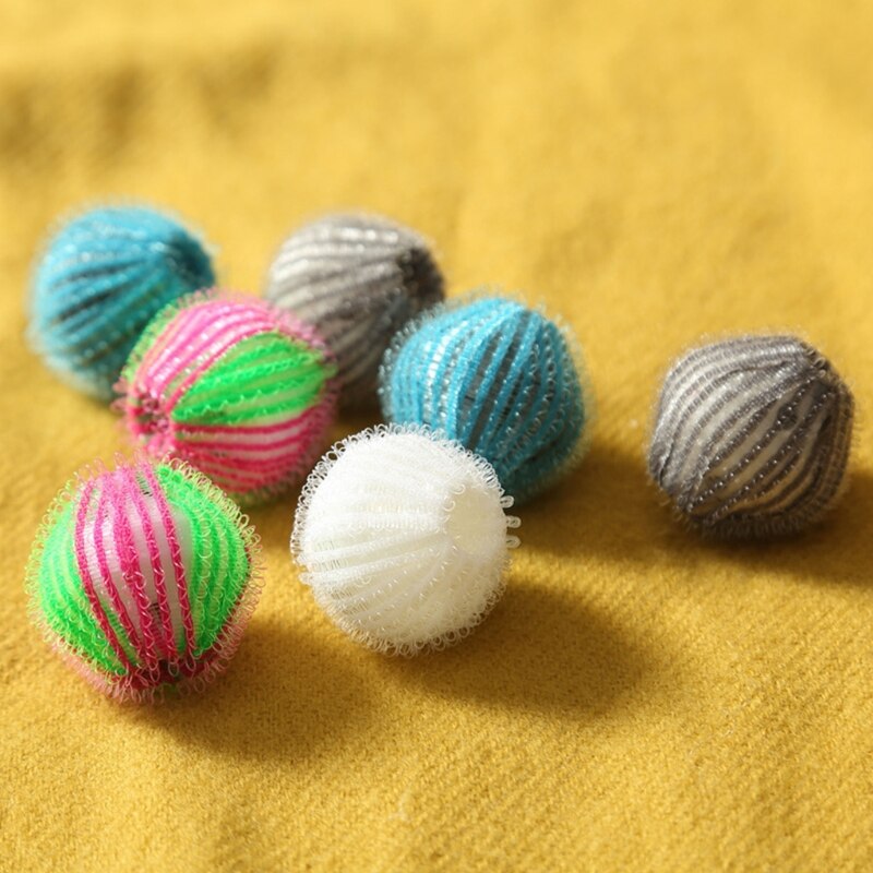6 Pcs Hair Removal Eco Friendly Laundry Washing Balls Machine Wash Cleaning 35ED
