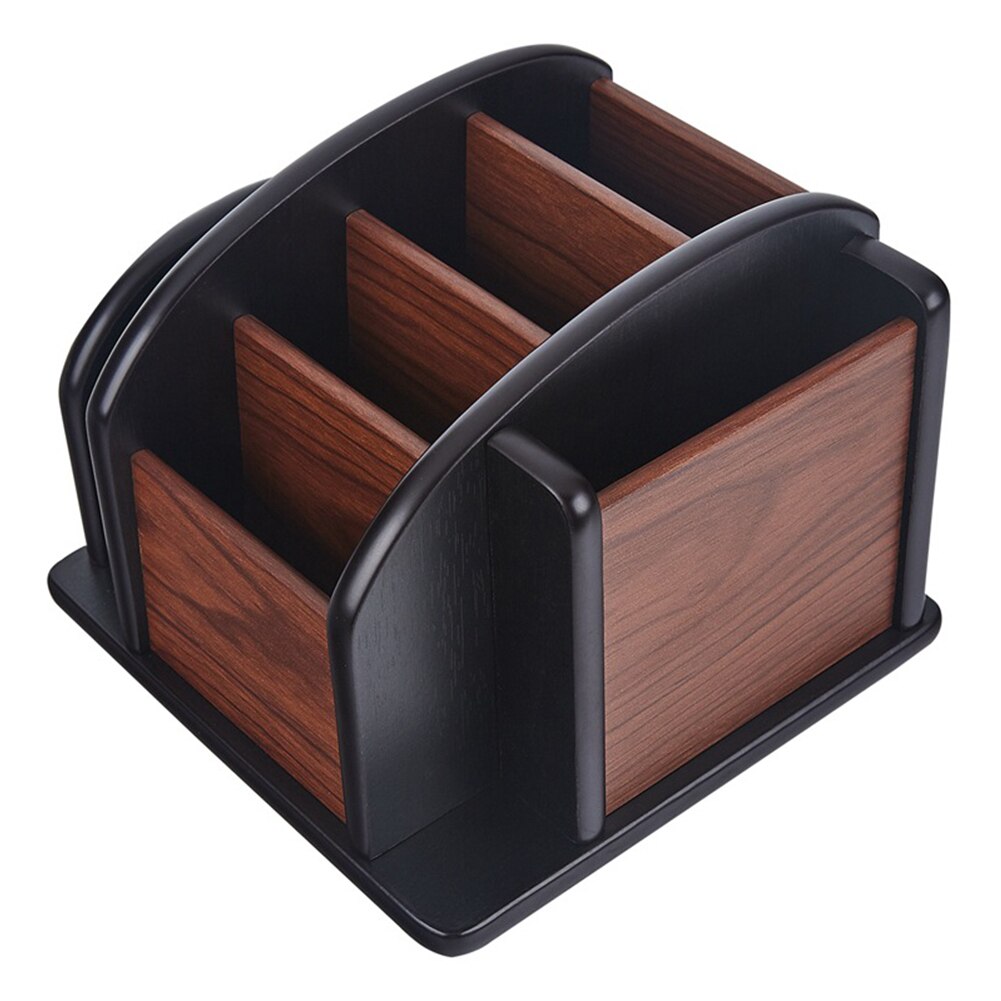 DIY Wood Desk Stationery Holders Desk Storage Organizer 360 Rotating Pen Pencil Holder Table Office Paper Holders Stationery