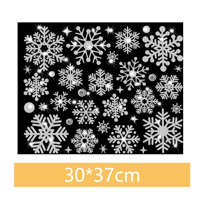 Snowflake Electrostatic Sticker Window Kids Room Christmas Wall Stickers Home Decal Decoration Year Wallpaper Showcase Decor: 06