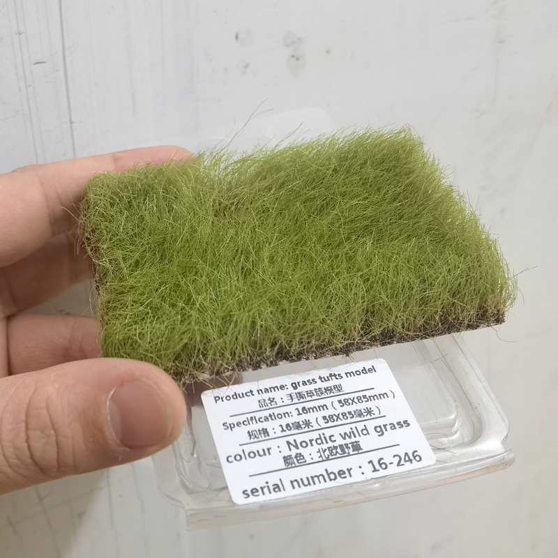 Simuleringsmodell gress plen håndrevne blomsterklaser modellbygging hagedekorasjon gjør-det-selv-materialer modell forstad vegetasjon: Blå