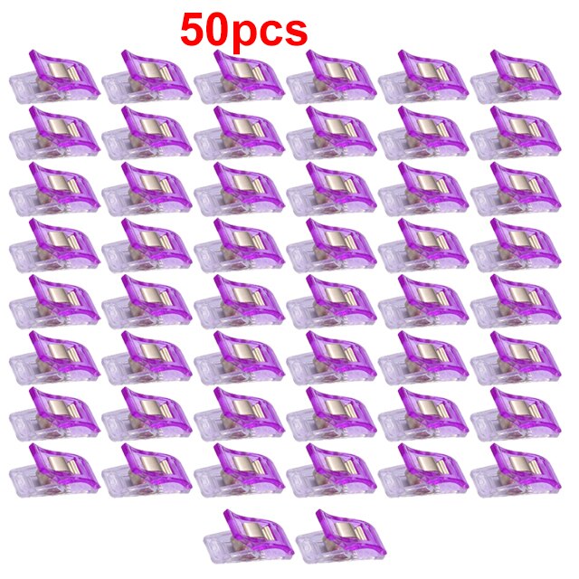 Sewing Clips DIY Crafts Plastic Clamps Colorful Safety Plastic Clamps Fabric clip hemming clip sewing tools sewing accessories: E66-JZ-BZ50