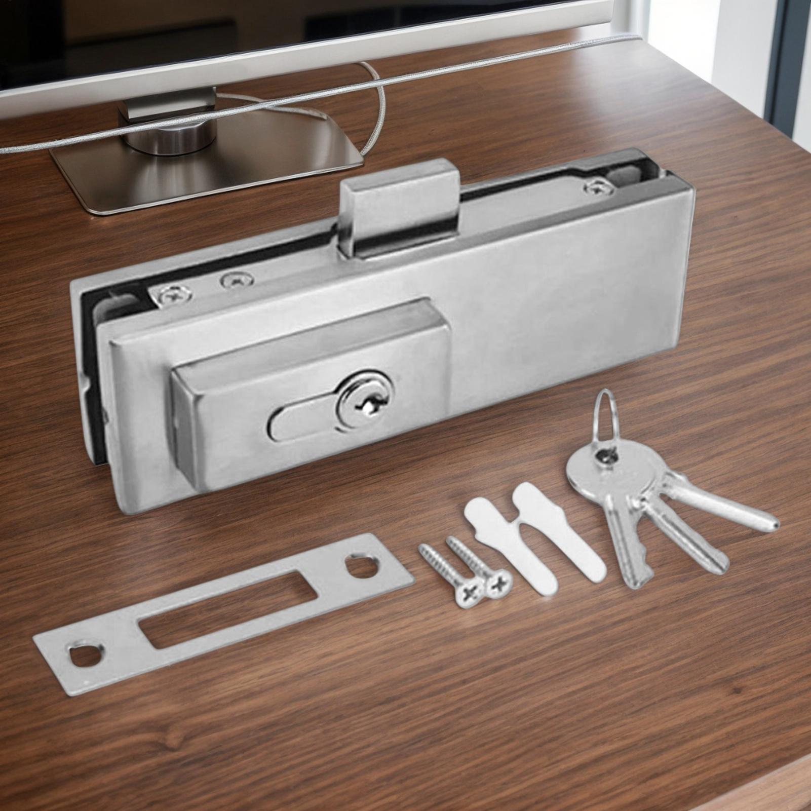 Office Glass Door Lock 10-12mm Bathroom Door Lock Bedroom Balcony Glass Door Lockset Home Security Hardware Accessories