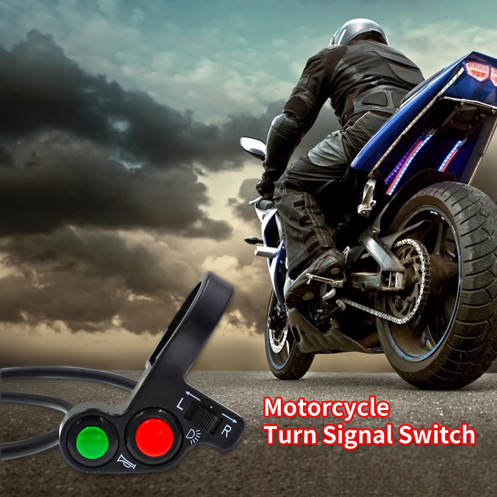 Motorcycle Turn Signal Switch Turn Signal Light Horn Switch Button Moto Multifunctional Headlight Horn Turn Signal Switch