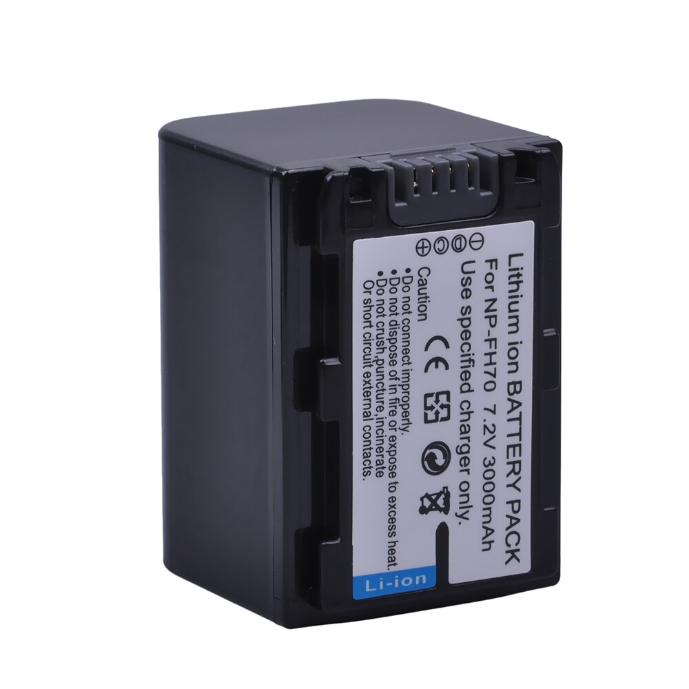 3000mAh NP FH70 NP-FH70 batería para Sony NP-FH30 NP-FH40 NP-FH60 NP-FH50... DCR DVD508 DVD408 DVD308 DVD105 HC28 SR300 SR200 SR82