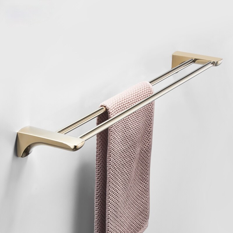 Toallero dorado de lujo para baño, barra de toalla, juego de colgante de hardware