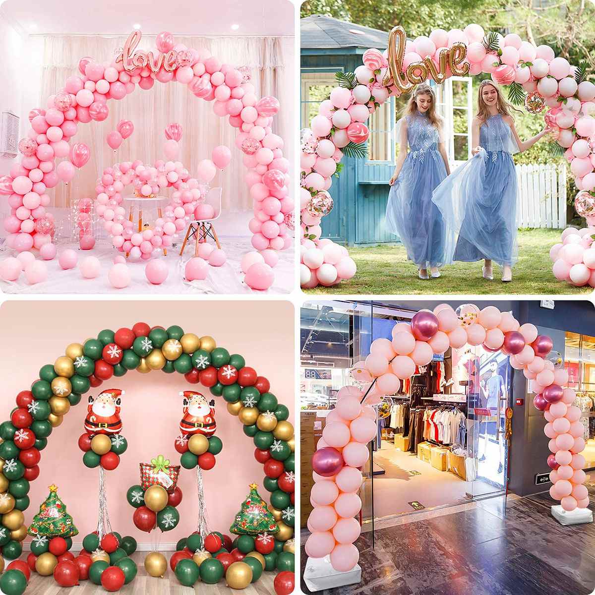 Arch Shape 1 Set Decorative Arch Shape Balloon Stand Set Garland Balloon Stand Water Fillable Base for Birthday