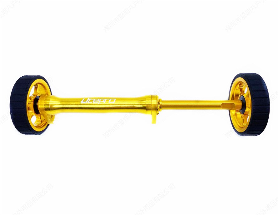 Litepro – vélo pliant BMX, roue facile à élargir, tige télescopique en alliage d&#39;aluminium, volant facile à utiliser pour Brompton: GOLD a set