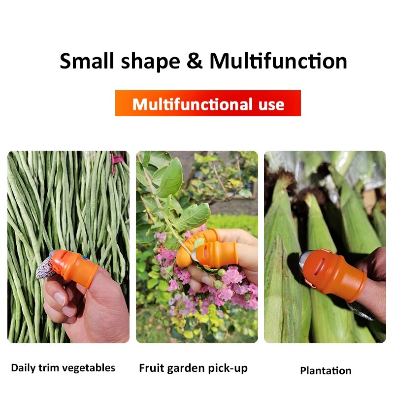 Silikon Finger Schutz mit Klinge für Obst Gemüse Daumen Messer Finger Schutz Küche Spielereien mit 5 Silikon Fingerlinge