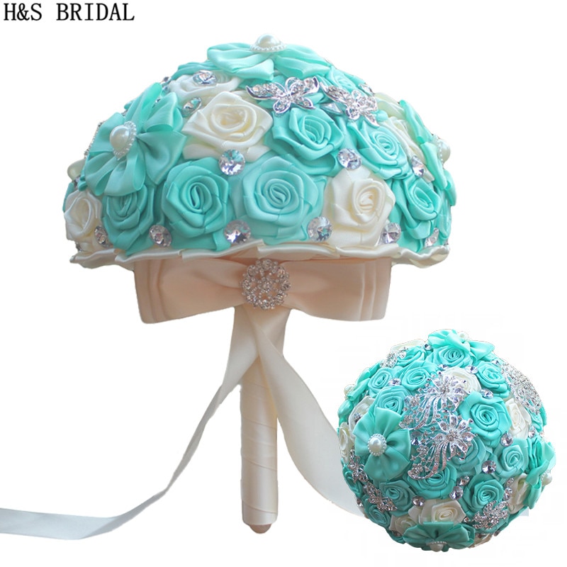 H&amp;S BRIDAL Blue Wedding Bouquet bouquet de mariage wedding flowers bridal bouquets wedding accessorize