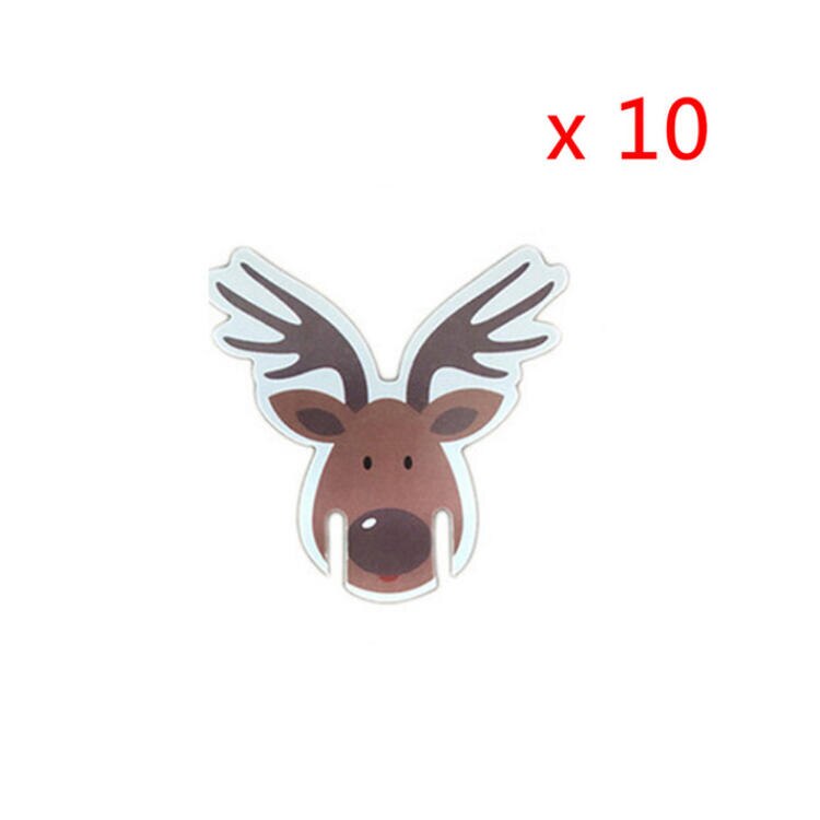 10 Stks/partij Mini Kerstversiering Hoeden Champagne Glas Decor Thuis Party Tafel Ornament Jaar: Elk