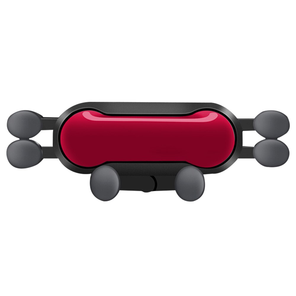 Universele auto telefoonhouder gps standaard 6 steunpunten stretch auto zwaartekracht beugel montage auto ventilatierooster grip gps telefoonhouder standaard: Rood