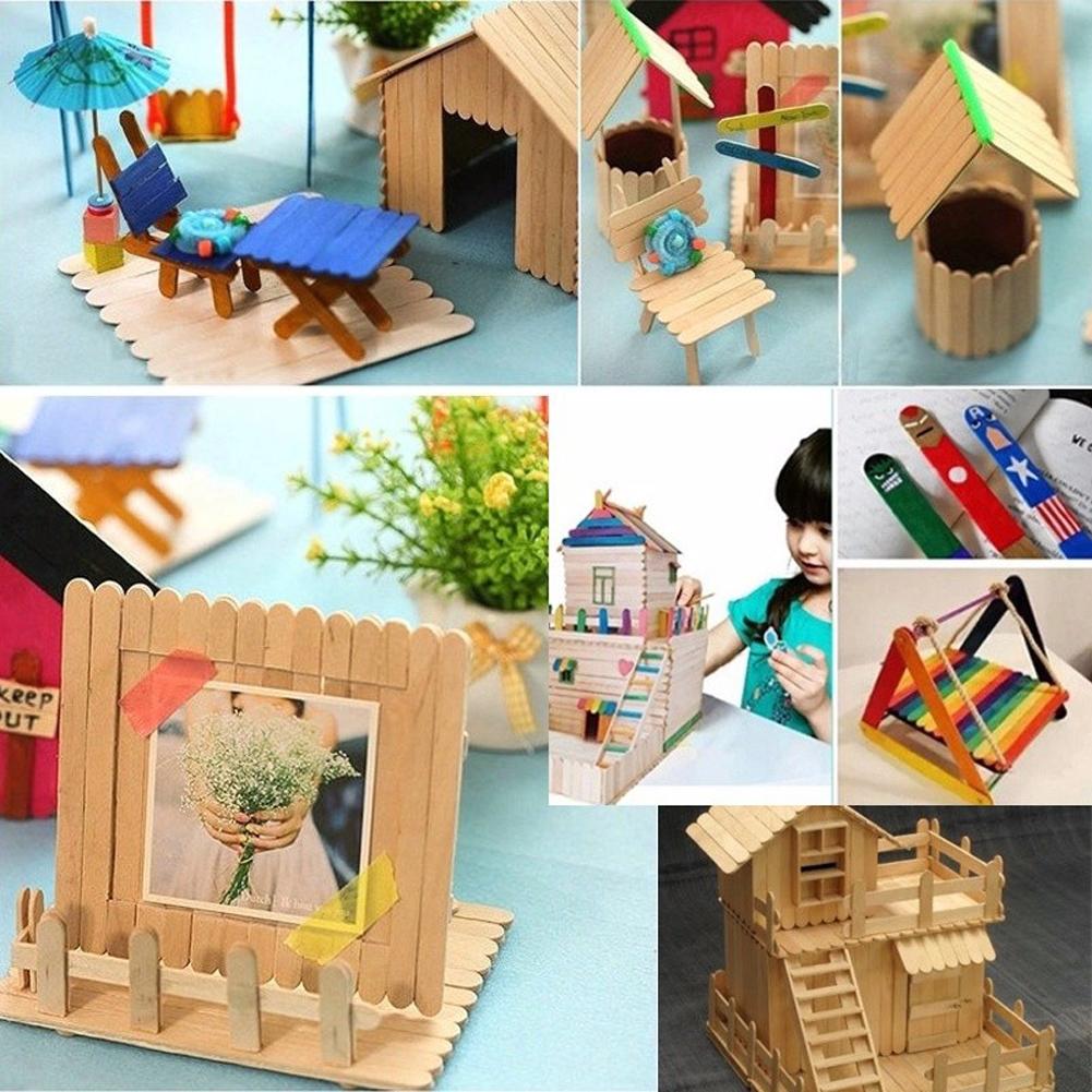 50 PCS Disposable Wood Sticks 11. 4cm X 1cm Wooden Mixing