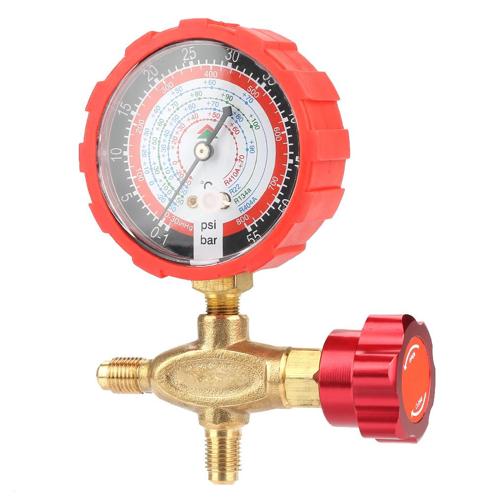 Air Condition Manifold Gauge Manometer& Valve 800psi 55kgf/cm square Fit For R404a R22 R410 R134A Plastic & Metal