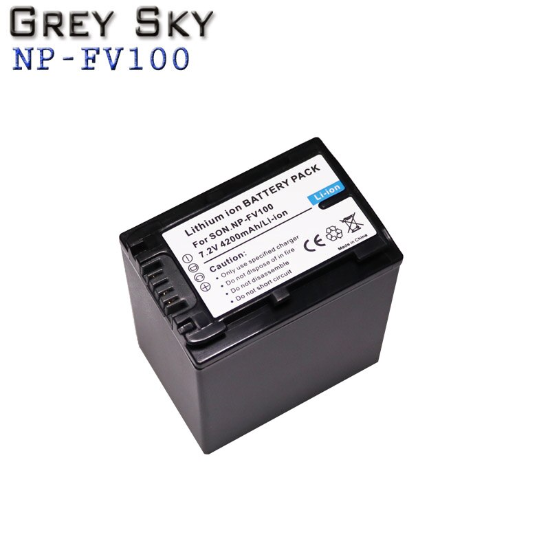 2 stk 4200 mah np  fv100 np-fv100 fv100 batterier + lcd usb-lader til sony np -fv30 np-fv50 np-fv70 sx83e sx63e fdr -ax100e ax100e