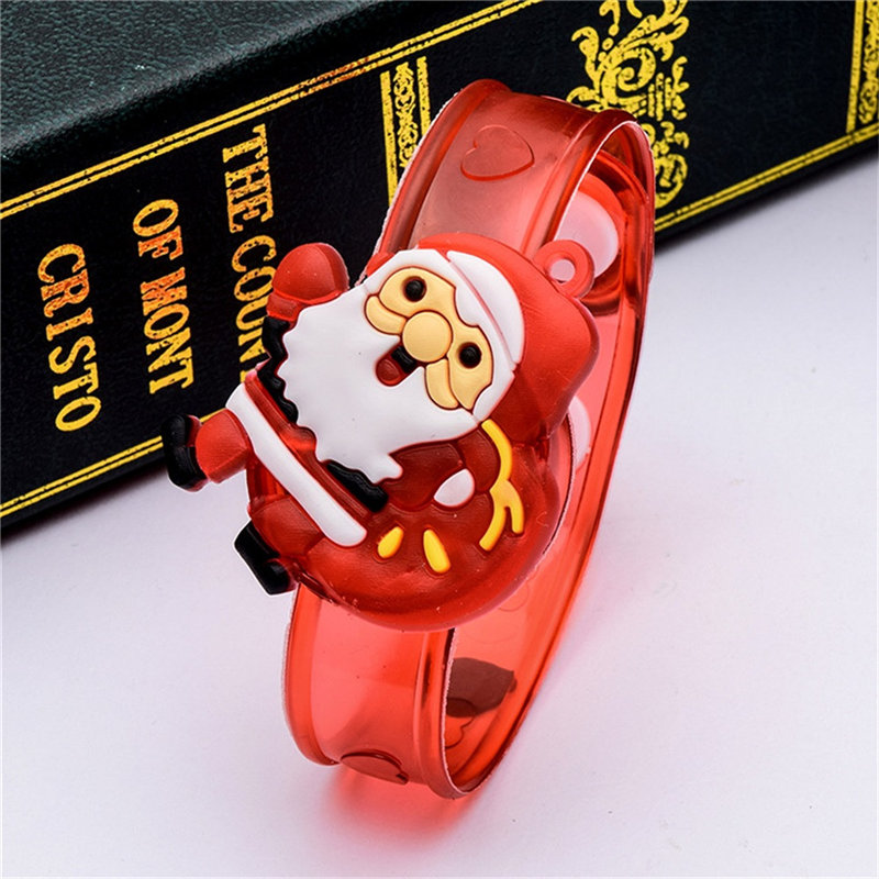 Christmas Santa Claus Light Flash Toys Wrist Hand Take Dance Party Dinner Party