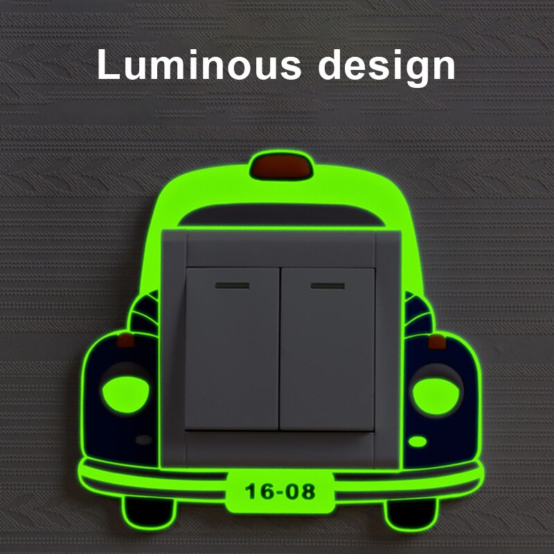 Position Indication Luminous Switch Decoration Sticker Cartoon Wall DIY Decoration Fluorescent Glow in the Dark LB88