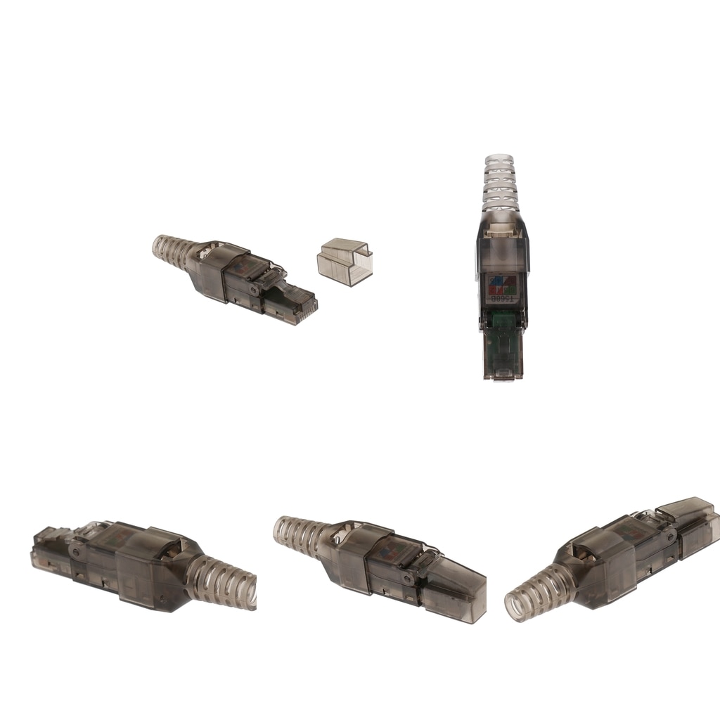 5Pieces CAT6A RJ45 Network Connector Modular Plugs Connectors Ethernet