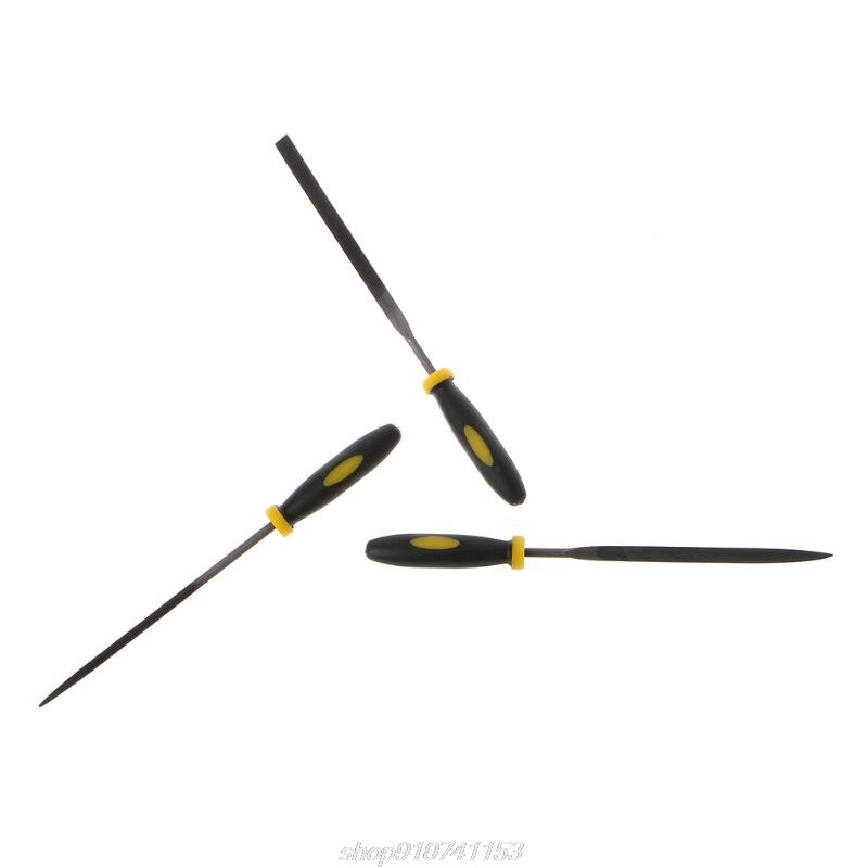 Juego de Limas de aguja para reparación de joyas, herramienta de limas de Metal de 140x3mm, Mini escofina surtida de diamante, herramienta de mano de molienda de madera, N30 20, 6 uds.