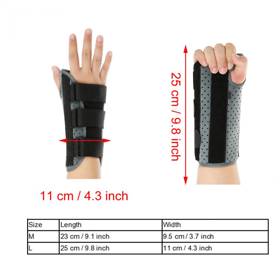 Medische Arm Pols Spalk Verstelbare Pols Beschermende Brace Ondersteunt Spalk Ademend Pols Gezamenlijke Verstuiking Guard Pols Brace