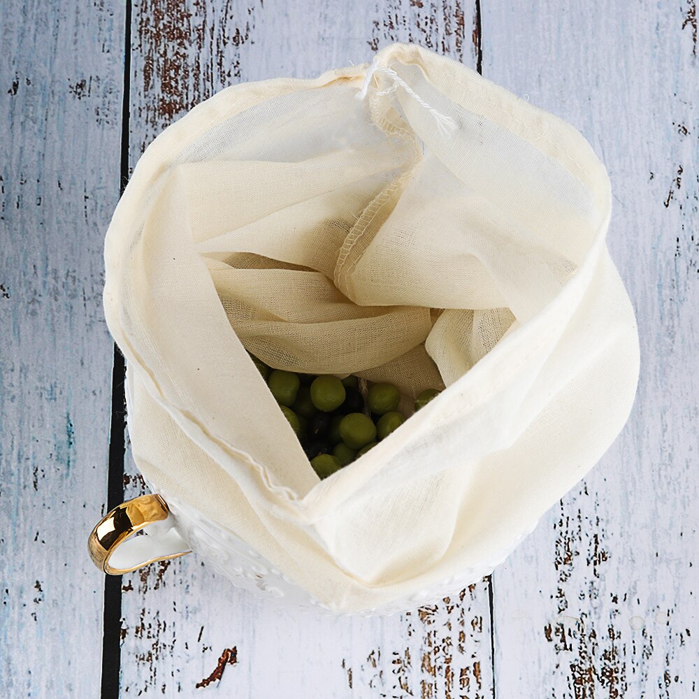Colador reutilizable de algodón para especias, filtro de malla para alimentos, nueces, muselina y leche de hierbas, bolsa para colador, suministros de cocina 1 unidad