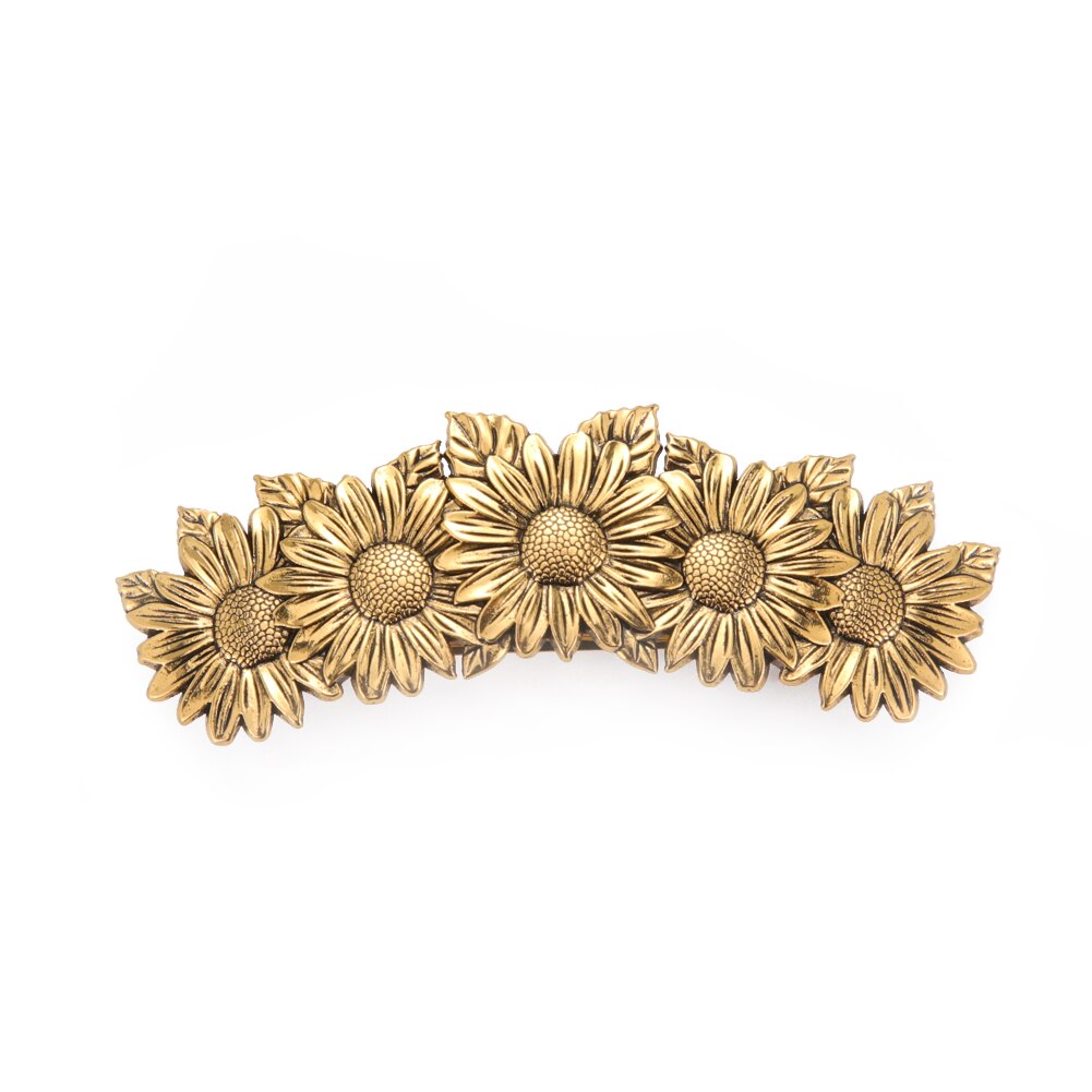 Skyrim Ginkgo Daisy fleur plante pince à cheveux mariée diadème rétro femmes épingle à cheveux Barrette luxe mariage cheveux accessoires: Couleur jaune clair
