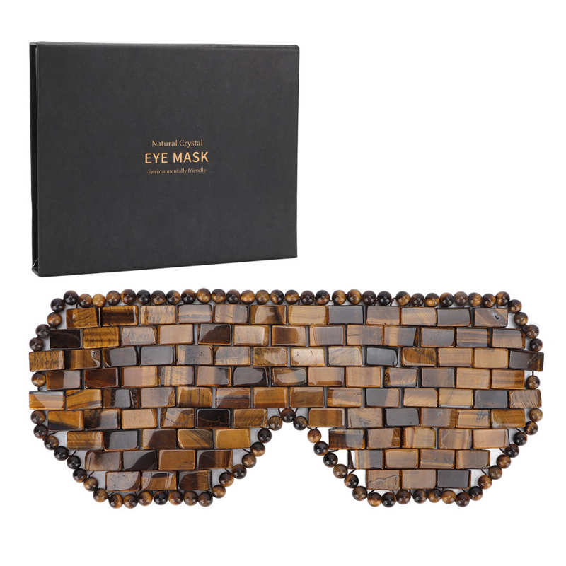 Jadestone Eye Pad Improve Sleeping Natural Stone Eye Pad for Daily Use: Yellow Tiger Eye