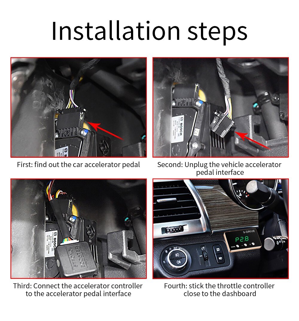 Car Electronic Accelerator Throttle Controller 9-Mode Throttle Controller Car Modification To Improve Power Auto Accessories