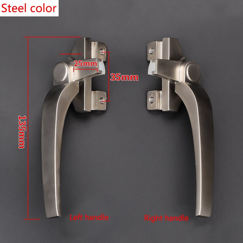 1pc Window Handle Lock Handle sliding window handle Aluminum Alloy window lock anti-theft lock: R-Right handle / 1