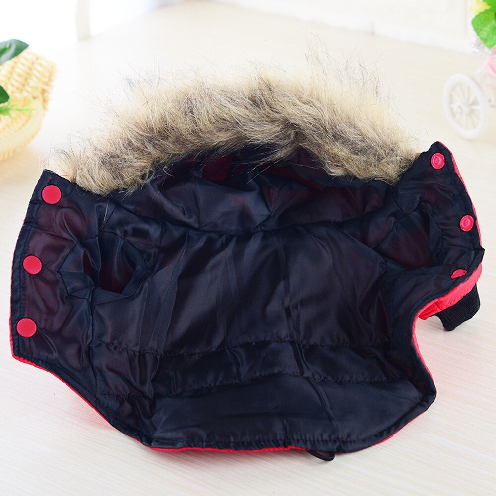 Hond Jas Winter Warm Kleine Hond Kleding Voor Chihuahua Soft Fur Hood Puppy Jas Kleding Hond Kleren Warm voor Hond D7