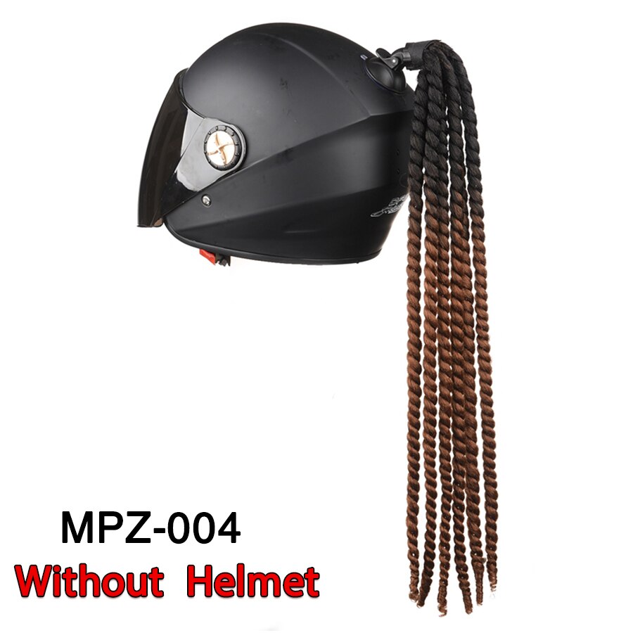 Casque de moto à tresses, queue de cheval tressée, pour Motocross, accessoires de décoration de cheveux: mpz-004