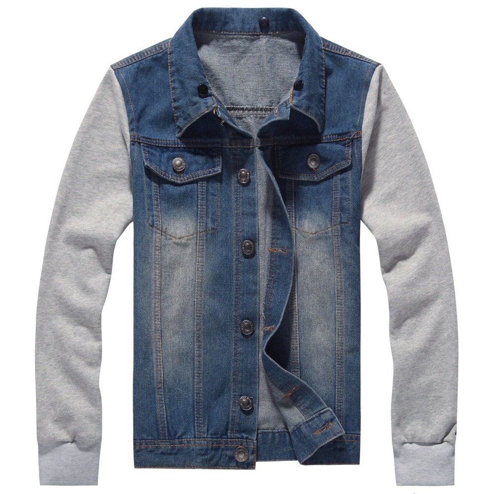 Chaqueta vaquera informal para Hombre, Cazadora Bomber con capucha, de , a la , talla grande