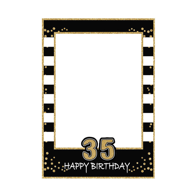 1 pz Buon Compleanno foto cabina Puntelli cornice per Bambini per Adulti Festa di Compleanno arredamento 1st 2nd 16th 18th 21st 30th Photobooth Puntelli Supplie: Blu profondo