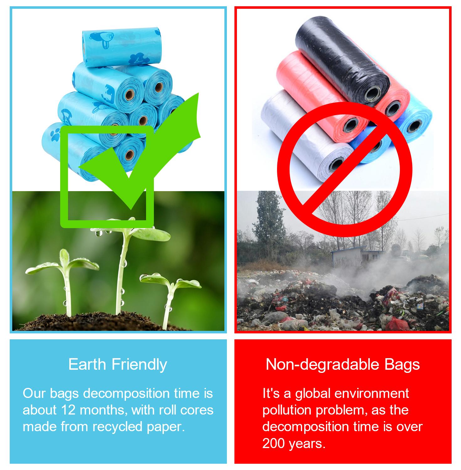 Sacs à couches écologiques pour bébé | Sacs à couches jetables 240 unités, sacs à couches biodégradables, sacs à couches bleu non parfumés