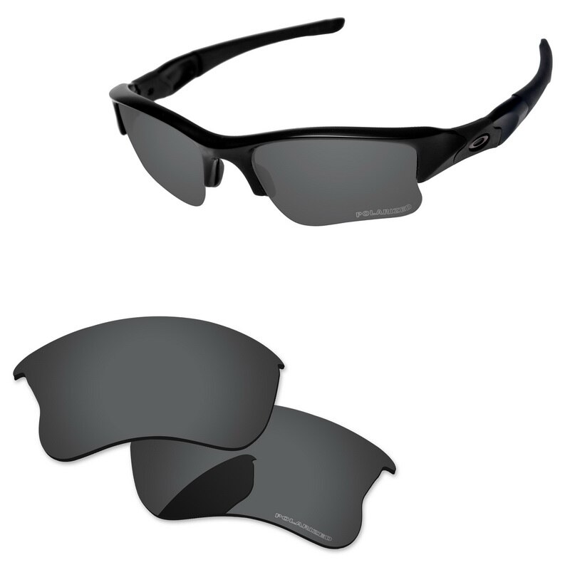 Alphax-lentes polarizadas de policarbonato para gafas de sol XLJ, lentes de repuesto para chaqueta plana auténtica, múltiples opciones: Black Grey