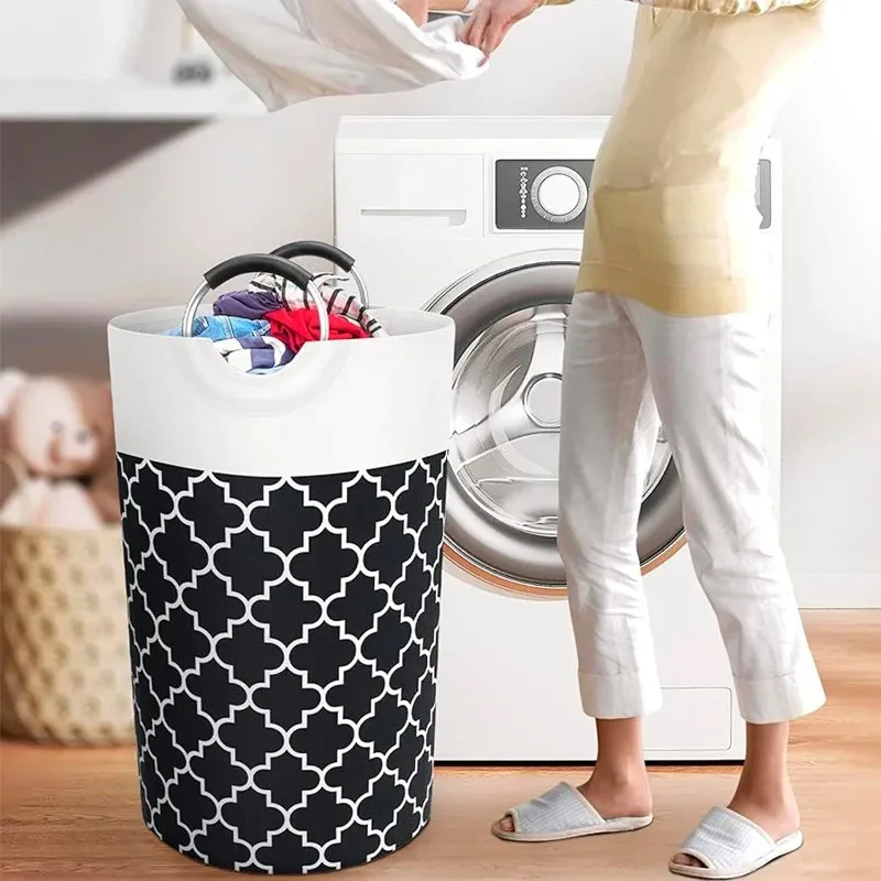 Vuile wasemmer Vuile was Opbergmand Stoffen wasmand Badkamer Speelgoedopslag Vuile wasmand Opvouwbaar