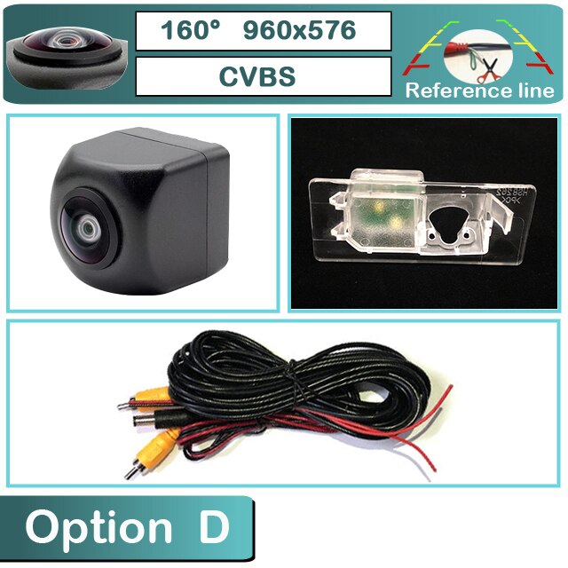 Fisheye 170 Degree 1280x720P HD AHD Car Vehicle Rear View Reverse Camera for Volkswagen VW T6 Transporter Caravelle Multivan: D-Fisheye-160deg