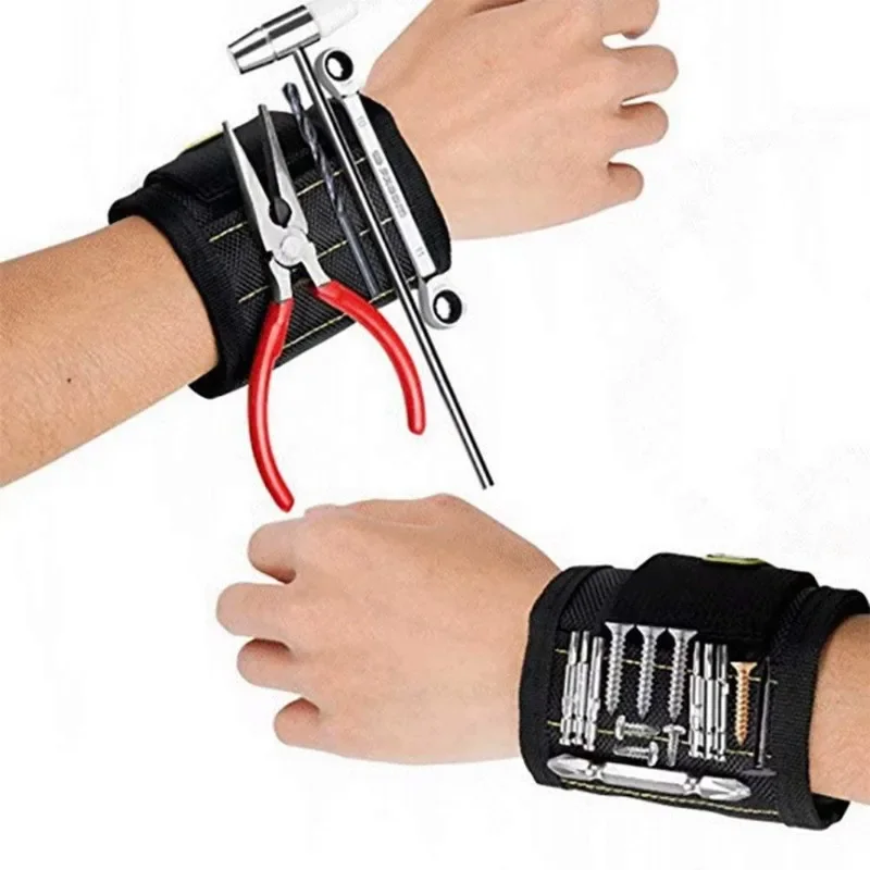 Bracelet magnétique pour maintenir les vis, les clous, les forets, les ceintures porte-outils de poignet avec aimants puissants, organisateur de boîte à outils