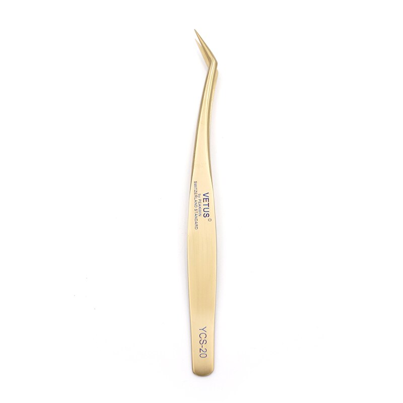 1PC VETUS Stainless Steel High Precision Eyelash Tweezers Eyelash Extension Tweezers Pliers Tweezers Scissors Tool: YCS-20