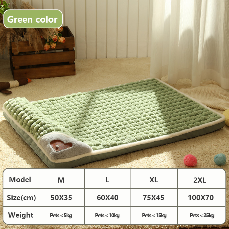 Four Season Dog Mats With Thickened And Warm Pet Beds That Can Be Disassembled and Washed Large Dog Sleeping Bed Blanket: S / WHITE