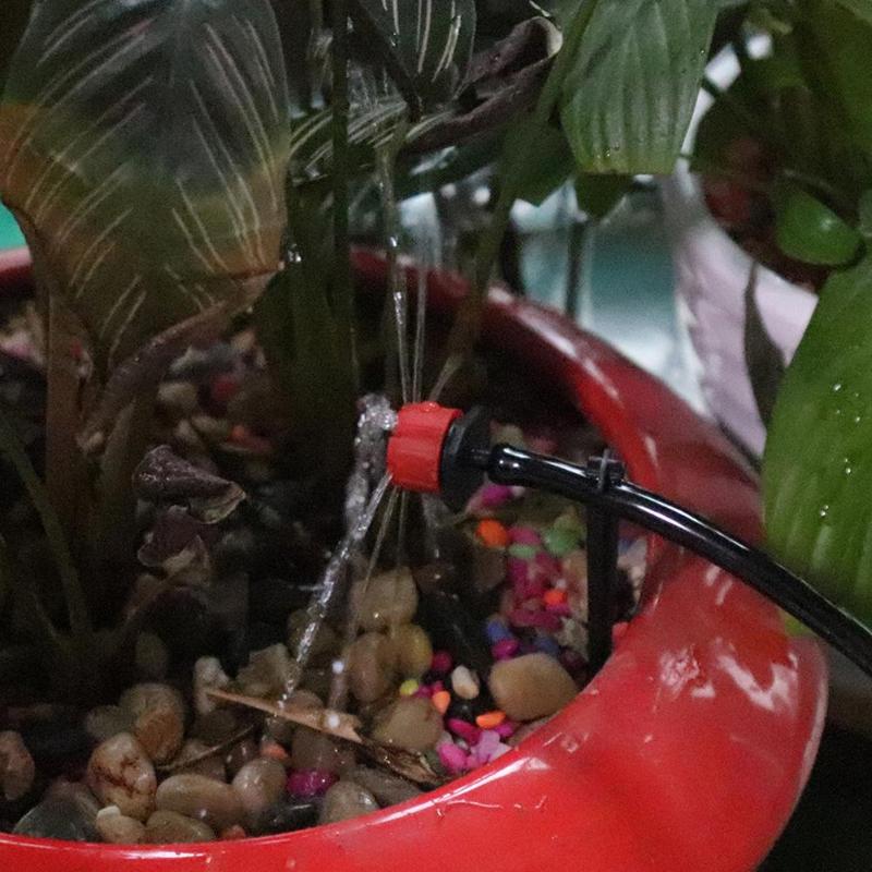 5M Diy Mini riego por goteo automático planta de sistema riego jardín Kits de mangueras con gotero ajustable inteligente controlador trajes