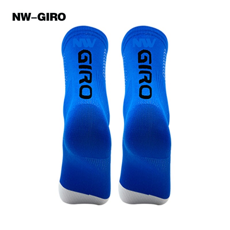 NW-GIRO 2022 Cycling Socks Man Bike Running Mtb Men&#39;s Bicycle Compression Knee-high Funny White Blace Black Green: Blue