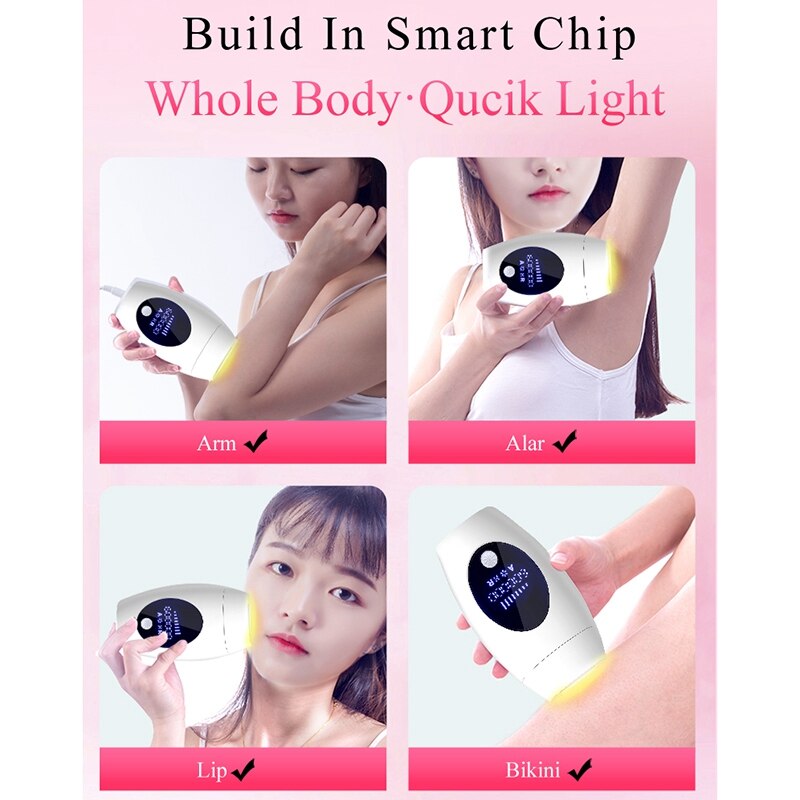 Permanent Ipl Epilator Hair Removal Photo Epilator Women Painless Hair Remover Machine White EU US UK Plug