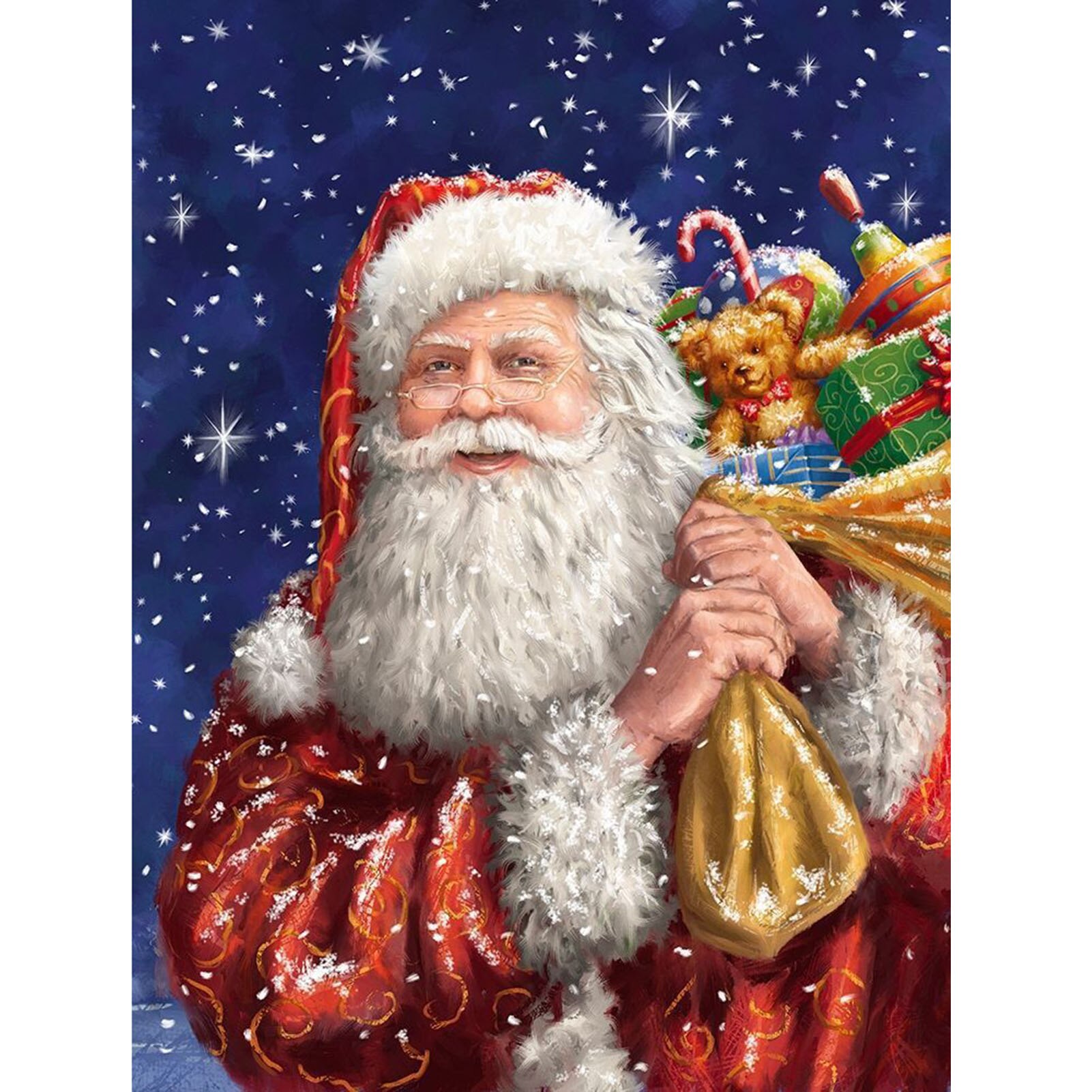 7PCS Christmas Diamond Painting Kits 5D Santa Claus Paint Full Drill Square Rhinestone Crystal Diamond Art Wall Home Decor: 11