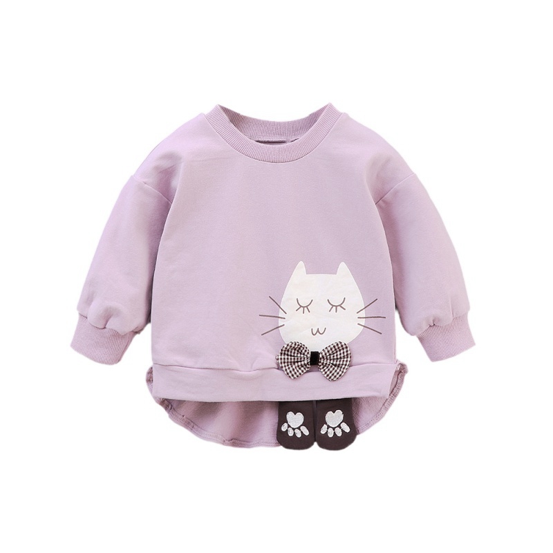 Kids Meisjes Lente Herfst Sweatshirt Mode Casual Kleding Baby Meisje Cartoon Printing Lange Mouwen Blouse Kids Sweatshirts