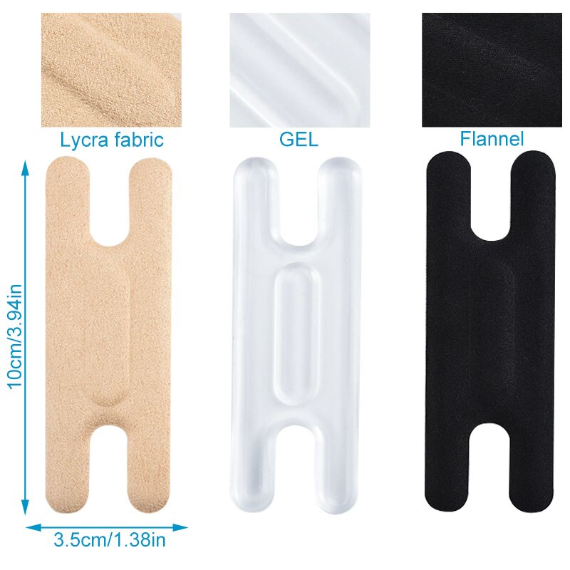 Soumit 3 Paar Siliconen Gel Inlegzolen Hak Pads H Mode Hak Protector Schoen Binnenzool Hak Voet Lijm Liners Kussens Templates