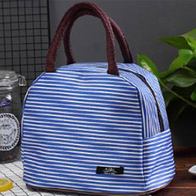 Fiambrera portátil con refrigerador térmico aislado para hombre y mujer, bolso para pícnic, bolsa de almacenamiento, Oxford, impermeable: blue
